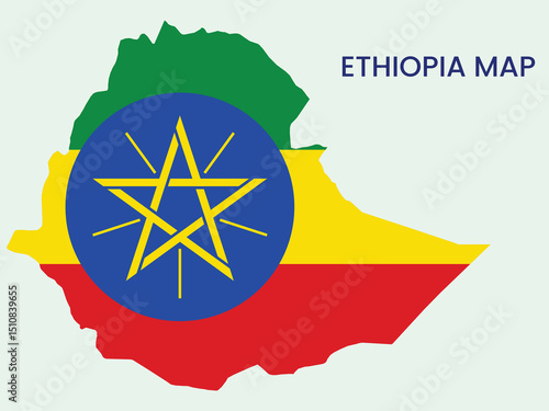 Map of Ethiopia, Ethiopia Map Vector Illustration.	
