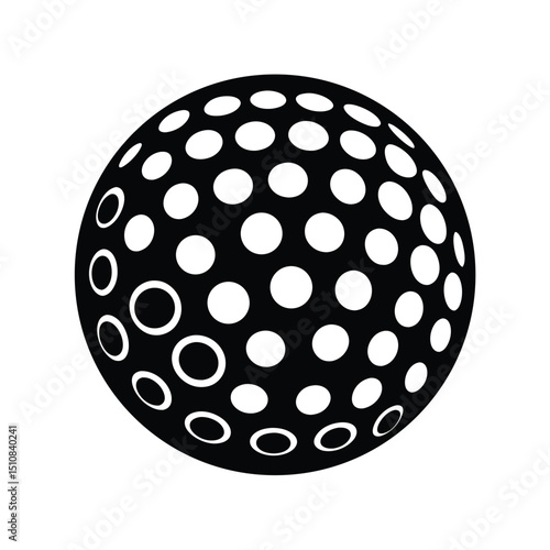 Golf Ball Icon Vector Isolated with Flat and Clean Look