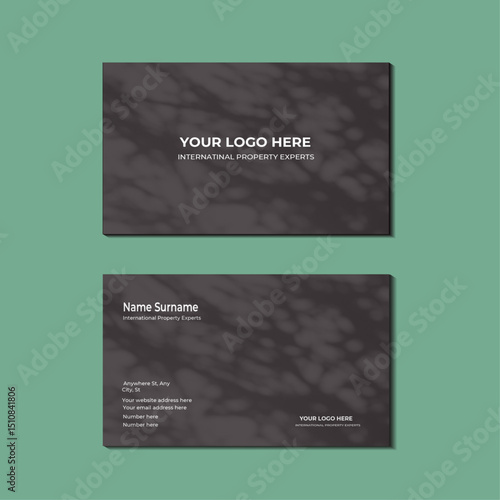 Modern Real Estate Business Card Design Template 
 Minimal & Professional Layout