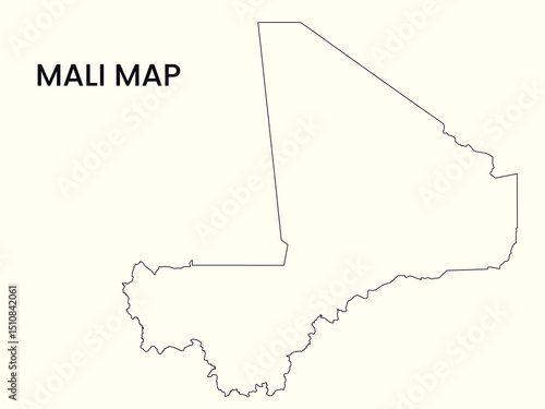 Map of Mali, Mali Map Vector Illustration.