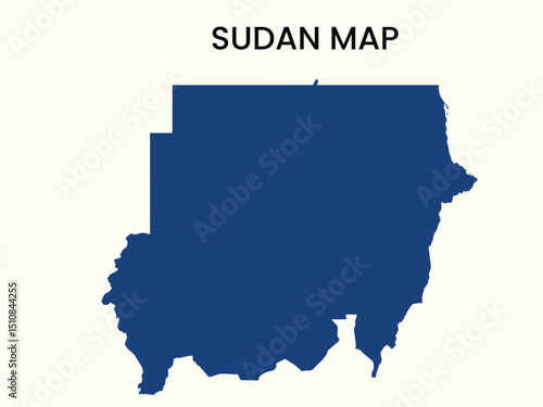 Map of Sudan, Sudan Map Vector Illustration.