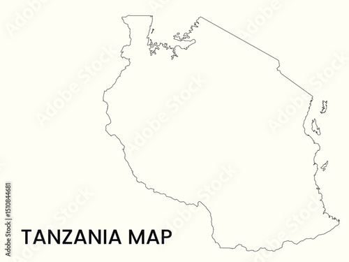 Map of Tanzania, Tanzania Map Vector Illustration.