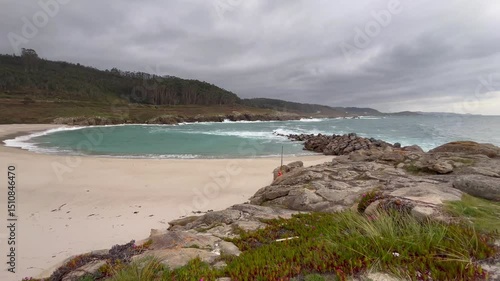 A Marosa Beach, Burela, Lugo, Galicia, Spain.