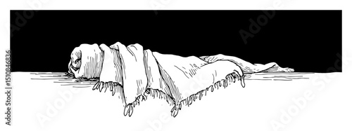 shawarma or kebab roll hand drawn food illustration