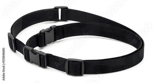 Two black adjustable straps with buckles