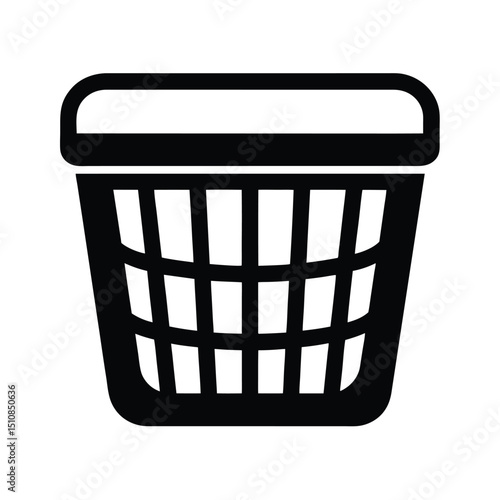 Laundry Basket Icon Vector Flat and Clean Look Isolated.eps