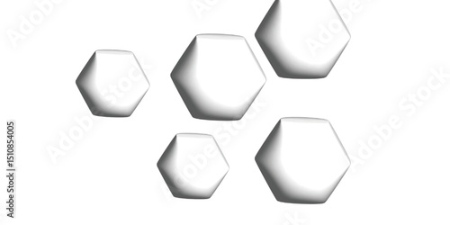 Abstract white soft hexagon concept design abstract technology background vector. White 3D futuristic honeycomb mosaic white background.	
