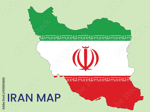 Map of Iran, Iran Map Vector Illustration.