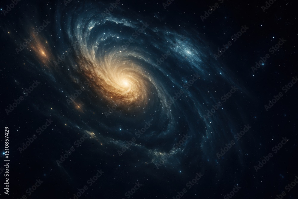 渦巻銀河の宇宙空間の背景 渦巻銀河の宇宙空間の背景