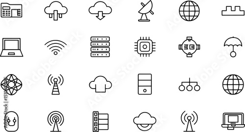internet icon set  containing online  computer  ne (1).eps