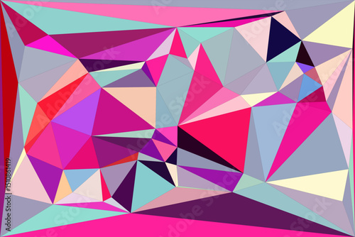 Abstract multicolor triangle background. Polygonal vector design in illustrator. Polygonal color background. Colorful polygonal background. colorful mosaic geometric background design with triangles