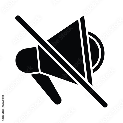 Mute Icon Vector Flat And Clean Look