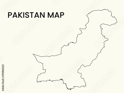 Map of Pakistan, Pakistan Map Vector Illustration.