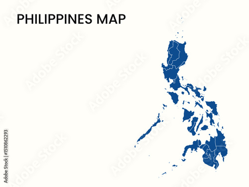 Map of Philippines, Philippines Map Vector Illustration.