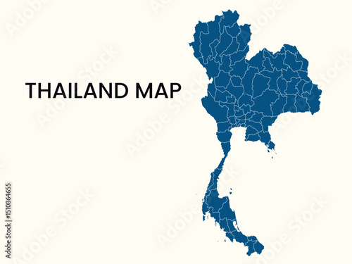 Map of Thailand, Thailand Map Vector Illustration. Thailand