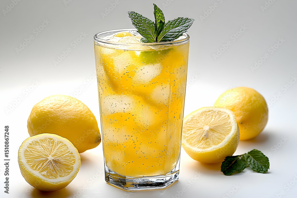 Iced lemon tea refreshment drink Iced lemon tea refreshment drink