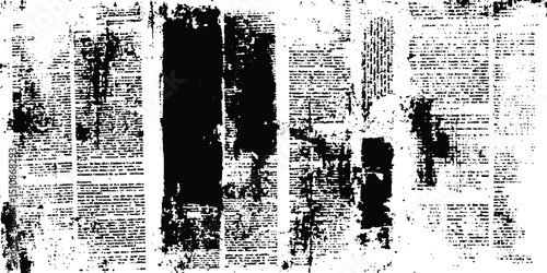  Vector newspaper paper grunge vintage old aged texture. Vintage grunge newspaper collage background. 