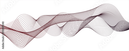 Minimalist abstract wave design consisting of smooth.Modern colorful flowing wave lines and glowing moving lines design for banner. wave shape is clearly visible and has smooth curves to represent.
