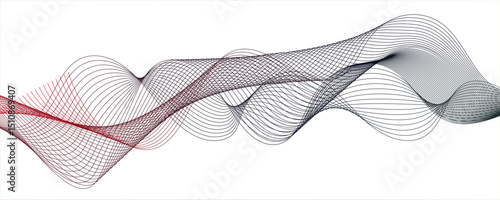 Minimalist abstract wave design consisting of smooth.Modern colorful flowing wave lines and glowing moving lines design for banner. wave shape is clearly visible and has smooth curves to represent.