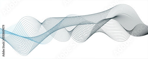 Minimalist abstract wave design consisting of smooth.Modern colorful flowing wave lines and glowing moving lines design for banner. wave shape is clearly visible and has smooth curves to represent.