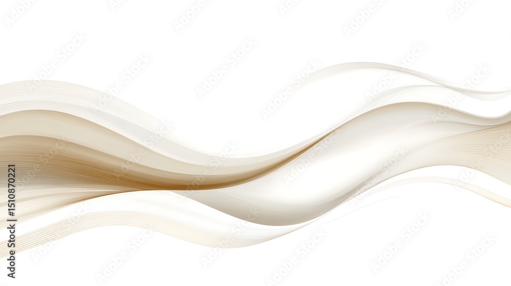 Obraz premium Abstract wavy lines in beige and white