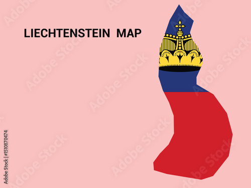 Map of Liechtenstein, Liechtenstein Map Vector Illustration.