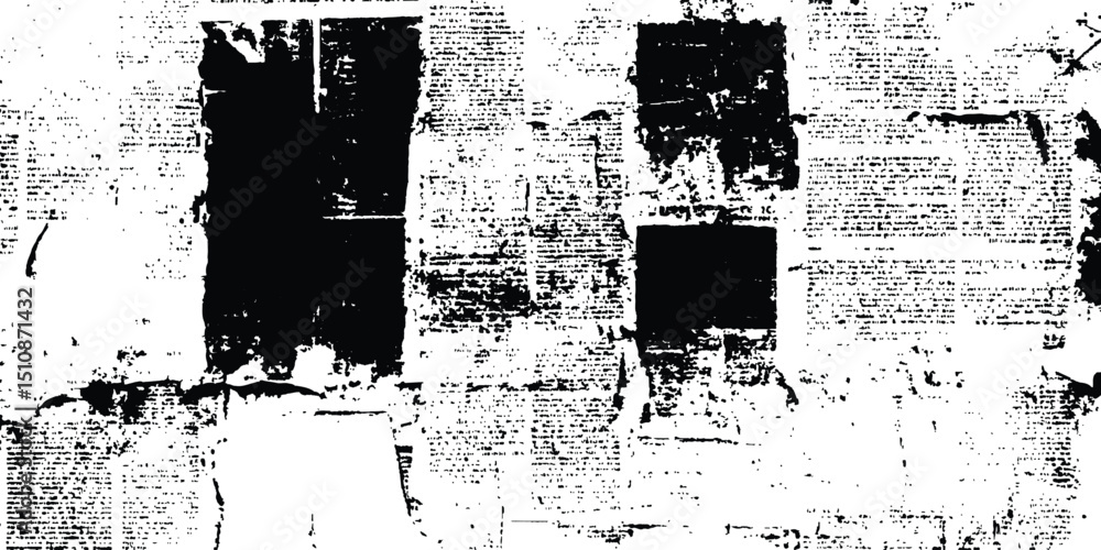 Obraz premium Vector old white newspaper paper grunge vintage background. Vintage grunge newspaper collage background. Newspaper with old grunge vintage unreadable paper texture background. 