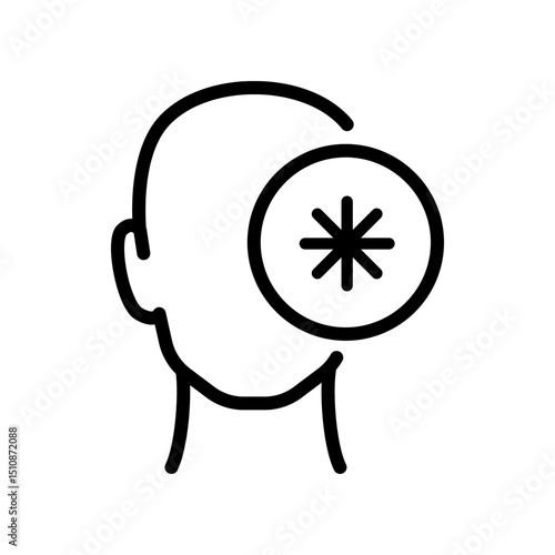 Hypothermia Outline Icon. Vector Illustration of Person with Cold Temperature Symbol, Low Body Temperature and Representing Hypothermia. Isolated Line Sign.