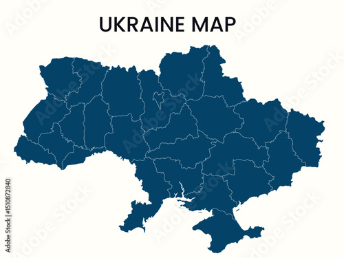 Map of Ukraine, Ukraine Map Vector Illustration.