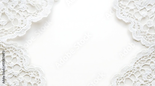 Delicate white lace border