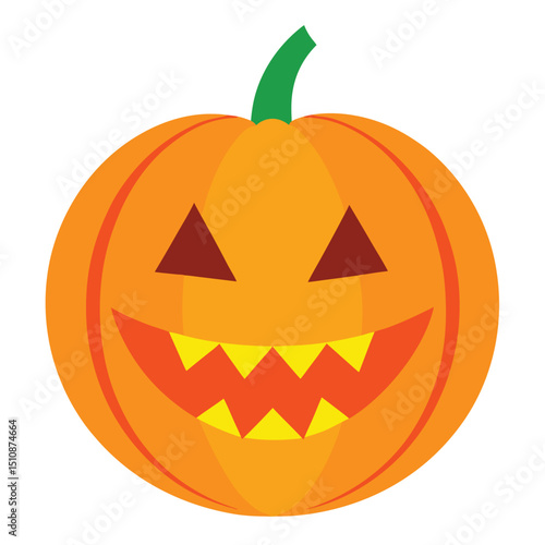 Festive cartoon jack o lantern smiling brightly perfect for halloween celebrations