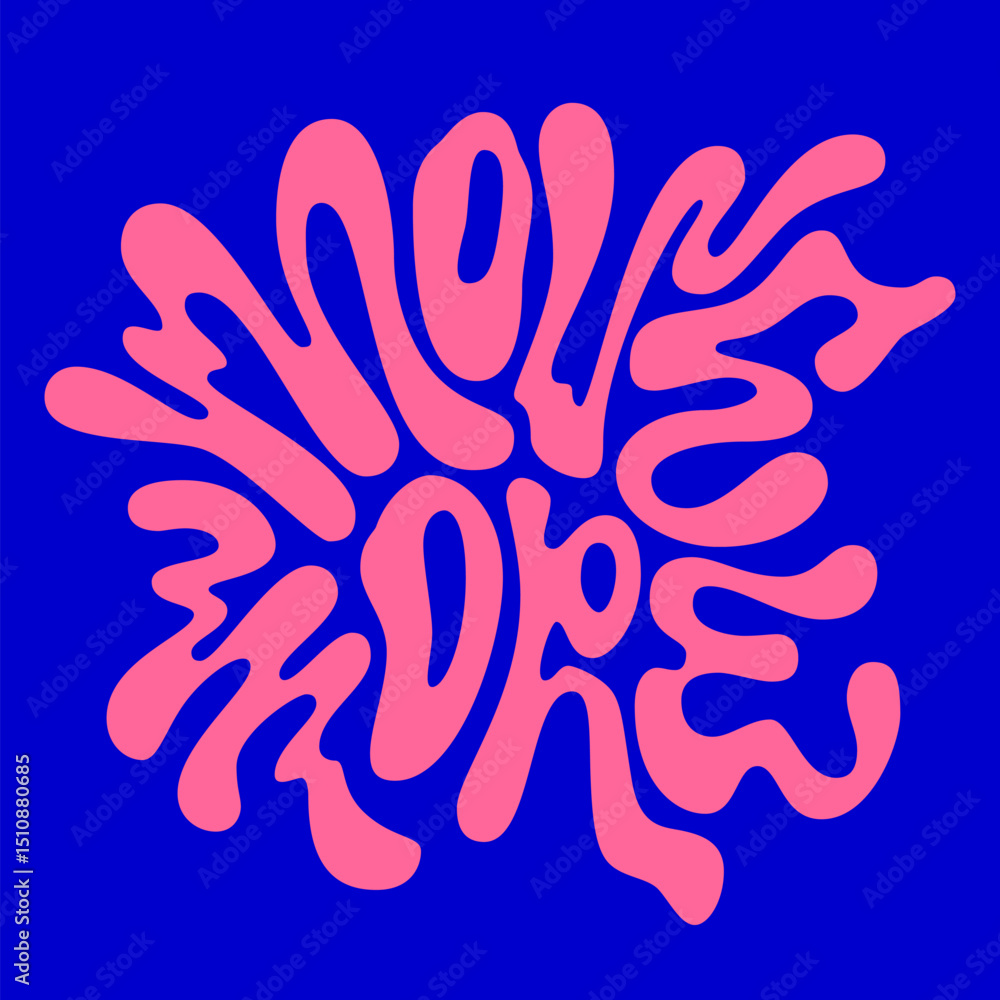 Move More. The typography features a playful and organic lettering style, creating a vibrant and energetic mood associated with an active lifestyle. Сolor palette is bold, combining pink, blue tones Move More. The typography features a playful and organic lettering style, creating a vibrant and energetic mood associated with an active lifestyle. Сolor palette is bold, combining pink, blue tones