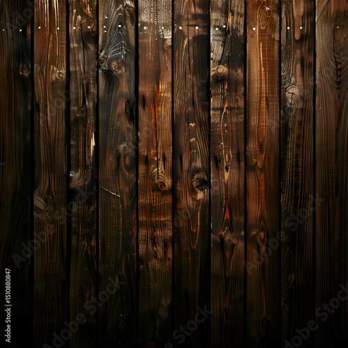 Dark Brown Wooden Texture. Rustic Wood Background