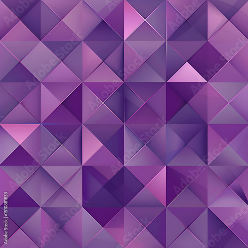 Purple Geometric Abstract Background. Triangles and Mosaic Texture