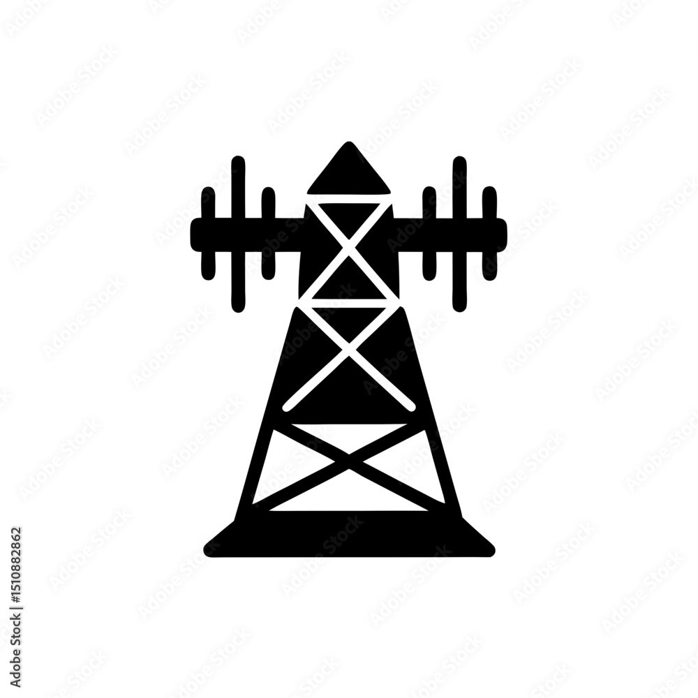 creative details transmission tower icon vector illustration creative details transmission tower icon vector illustration