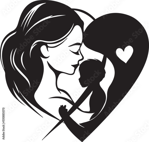 Romantic vector illustration of a loving couple kissing, perfect for Valentine's Day or wedding art