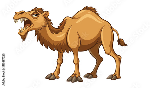 Angry cartoon camel illustration