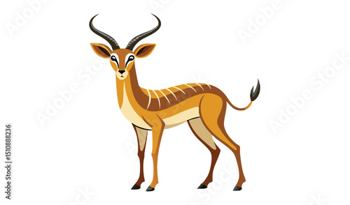 Illustration of a nyala antelope african wildlife