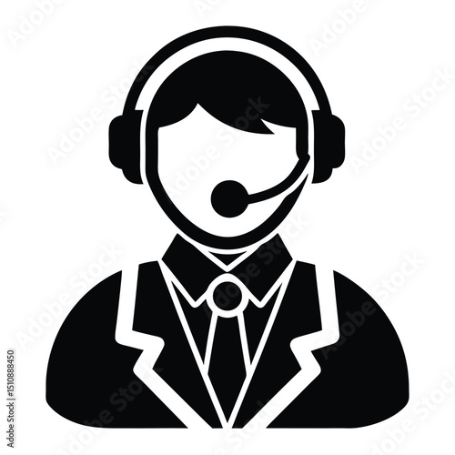 it support technician on white background 