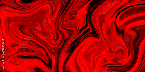 Abstract texture of liquid acrylic lush lava color marble texture background. Marble Red Alcohol Ink Wavy Liquid Texture blend of curves. Tinted canvas fabric and Silk satin imitating smooth fabric.
