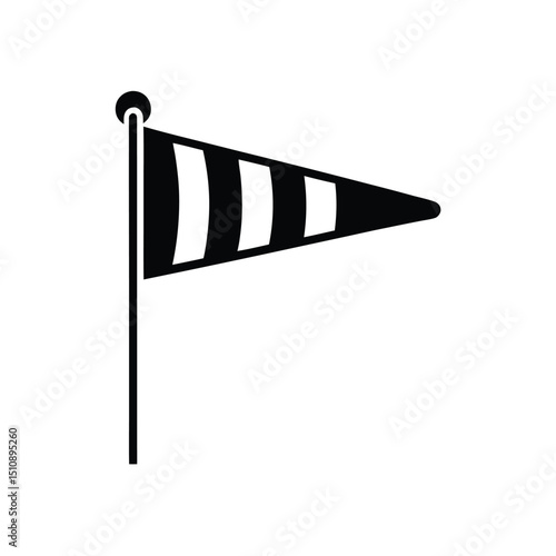 Windsock Icon Vector Flat and Clean Look Isolated