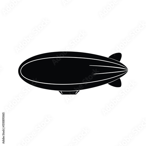 Zeppelin Icon Vector Flat and Clean Look Isolated