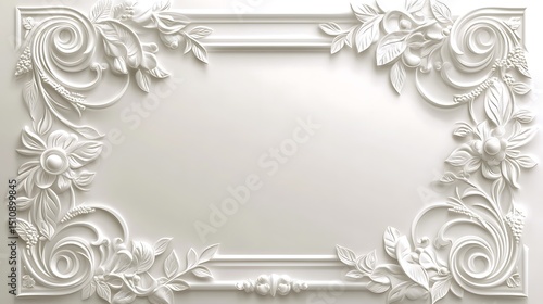 Ornate white floral frame (3)