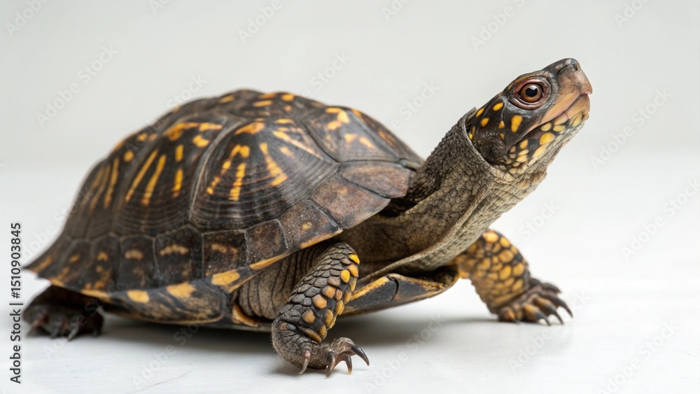 Fototapeta premium Eastern Box Turtle on studio background