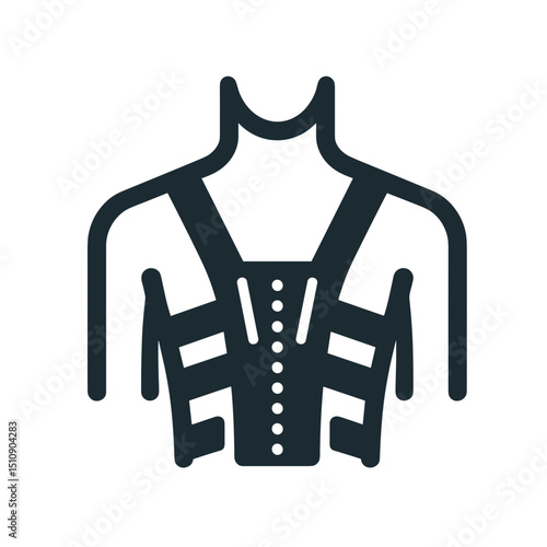 Orthopedic posture corset designed for back support and alignment