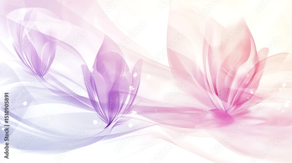 Fototapeta premium Abstract floral design with soft colors (1)