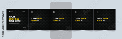 Modern Editable Business Carousel Template for Social Media Post Design.– LinkedIn & Instagram.