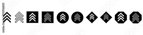 Up arrow vector icon set. scroll illustration sign collection. Direction symbol or logo.