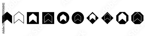 Up arrow vector icon set. scroll illustration sign collection. Direction symbol or logo.