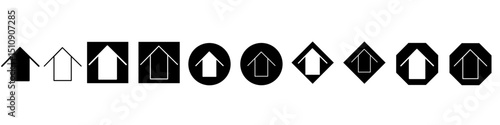 Up arrow vector icon set. scroll illustration sign collection. Direction symbol or logo.